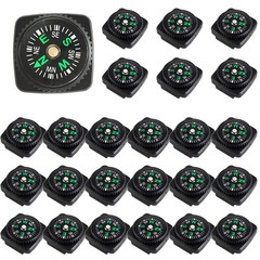 Set of 25 Button Compass Mini Pocket Compass for Outdoor, Hiking & Camping