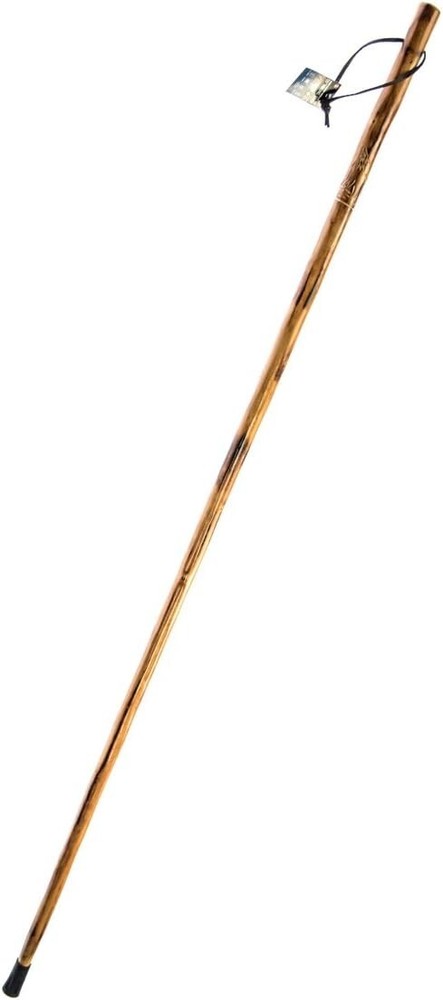 Wooden Walking Stick Hiking Trekking Wood Cane Poles Hand Staff Carved Wolf 55″