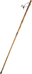Wooden Walking Stick Hiking Trekking Wood Cane Poles Hand Staff Carved Wolf 55″