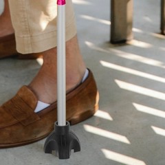 2Pcs Durable Tpr Cane Tips Non Slip 4 Prong Walking Cane Accessories Black