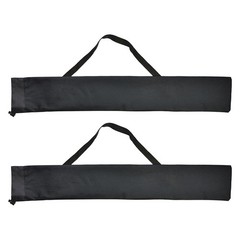 2Pcs Hiking Pole Storage Pouch Black Oxford Cloth Walking Stick Carrying Bag