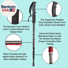 Hiking Trekking Poles, 2 Pack Collapsible, Lightweight, anti Shock, Walking Stic