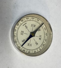 Vintage Metal Tin Compass Made In Japan