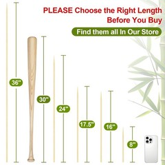 Bulk Value Bamboo Smores Sticks (200 17.5IN Skewers 200 Pcs, Brown