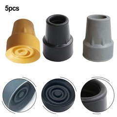 Rubber Trekking Pole Tips 5pcs 19mm Fit for Canes Crutches All Terrain