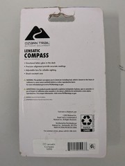 Ozark Trail Lensatic Compass, Black, Model 5093 new glow in the dark shock
