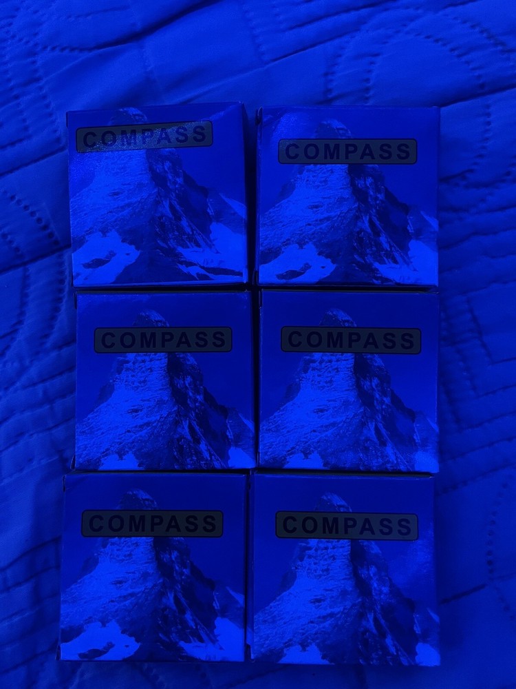 (6 Pack) Sharp Survival (best camping survival Compass) |Glow in dark