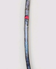 Handcrafted 54″ Solid Oak Hiking Staff with Petrified Wood Crown