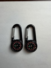 Black Lightweight Plastic Carabiner Compass for Hiking Direction ~Busch Light