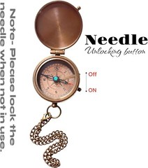 Thoreau’s Go Confidently Quote Engraved Compass with Stamped Leather case Gift.