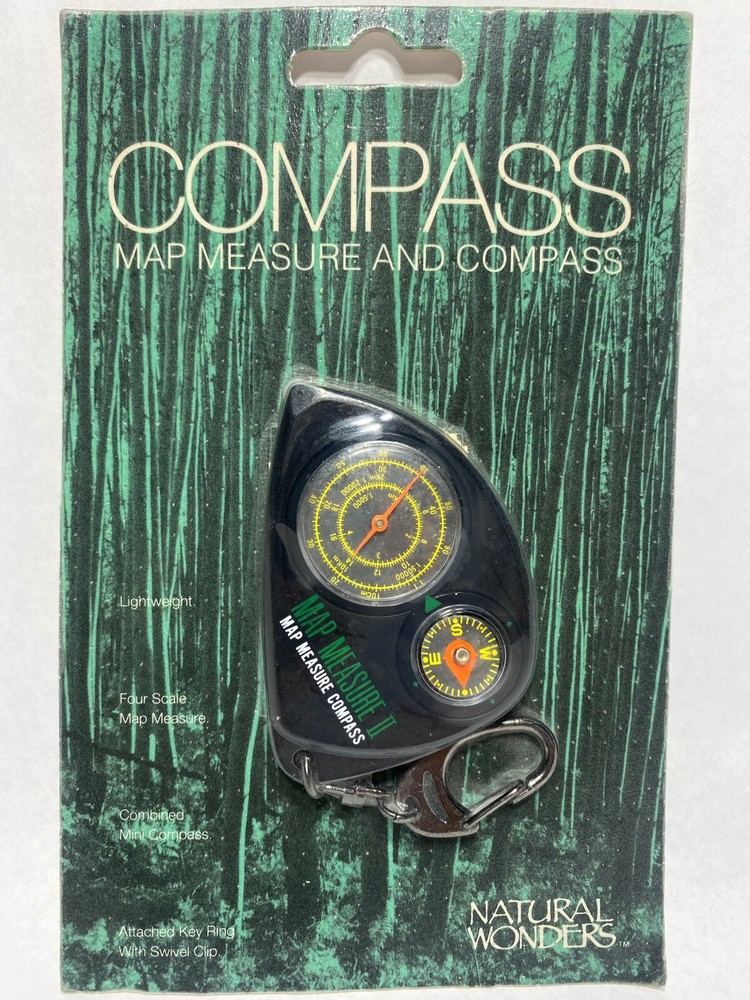 Natural Wonders Compass Four Scale Map Measure – Lightweight Key Ring