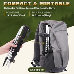 Single Collapsible Trekking Pole – Lightweight Aluminum Hiking Stick for Men,