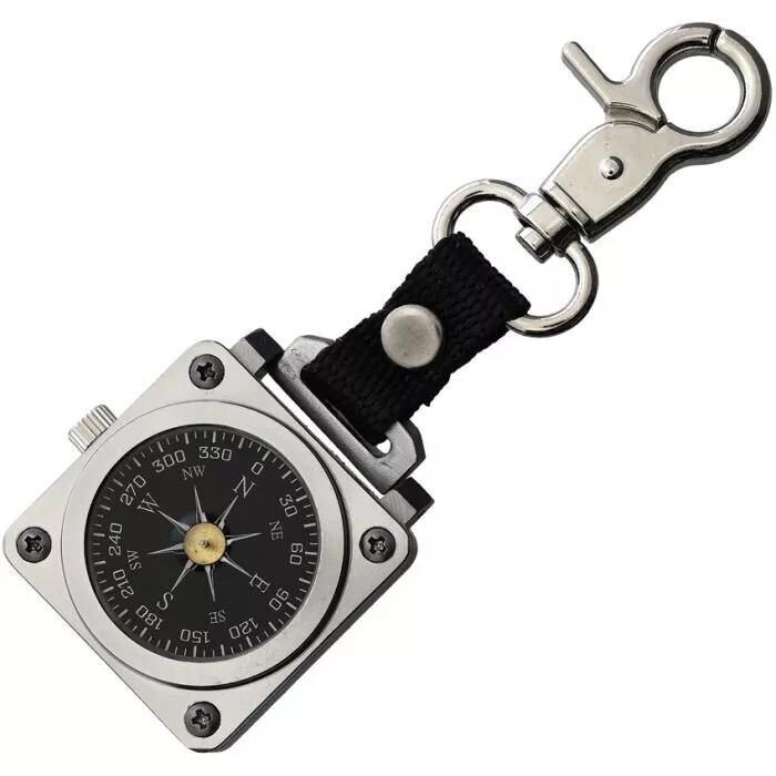 Marbles Survival Compass With Attachment Clip Stainless-Steel Case – MR671 K308B