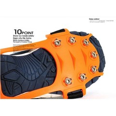 Slip Resistant 10 Tooth Ice Cleats for Hiking Climbing Outdoor Footwear