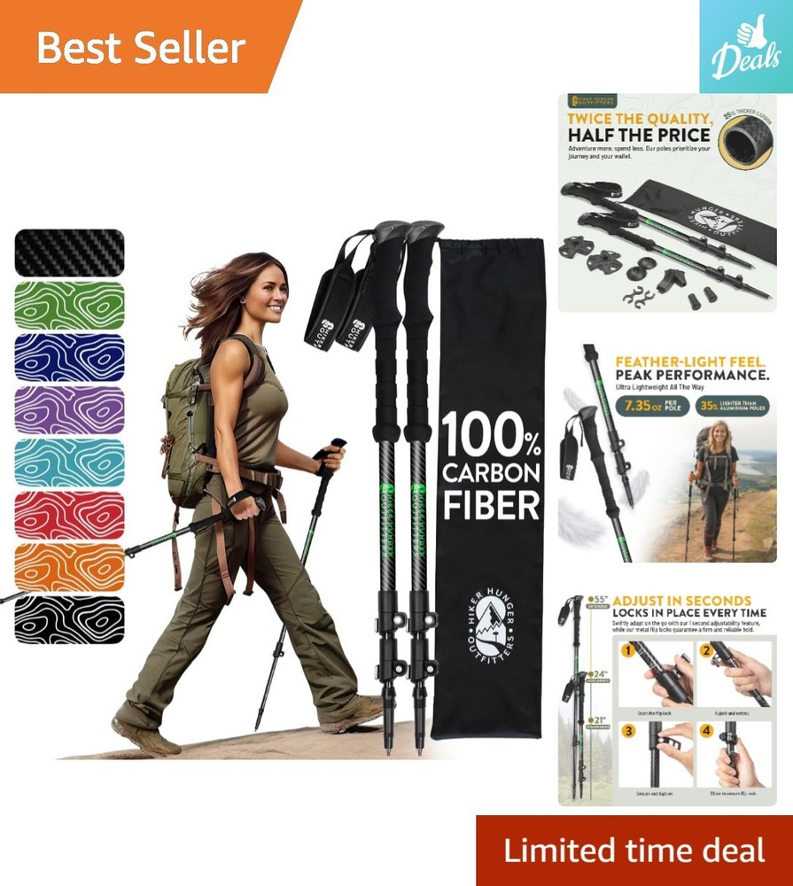 Carbon Fiber Hiking Poles – Perfect for Camping & Outdoor Adventures