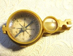Antique 1920-30’s Folding Celluloid Plastic Folding Compass, Germany