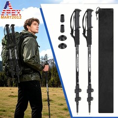2x Trekking Poles Nordic Walking Hiking Sticks Anti-shock Adjustable Alpenstock