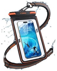 IPX8 Waterproof Phone Pouch Floating, Underwater Screen 7.0 INCH 1 Pack-Black