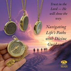Trust in the Lord Compass – Embossed Brass Christian Gift with Proverbs 3:5–6…