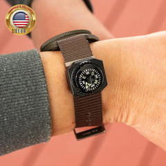 Slip-On Wrist Compass – Easy-To-Read Compass for Watch Band or Paracord Survival