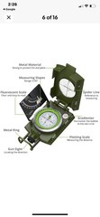 Outdoor NIB Camping Compass IP65 Waterproof Camouflage Sighting Clinometer