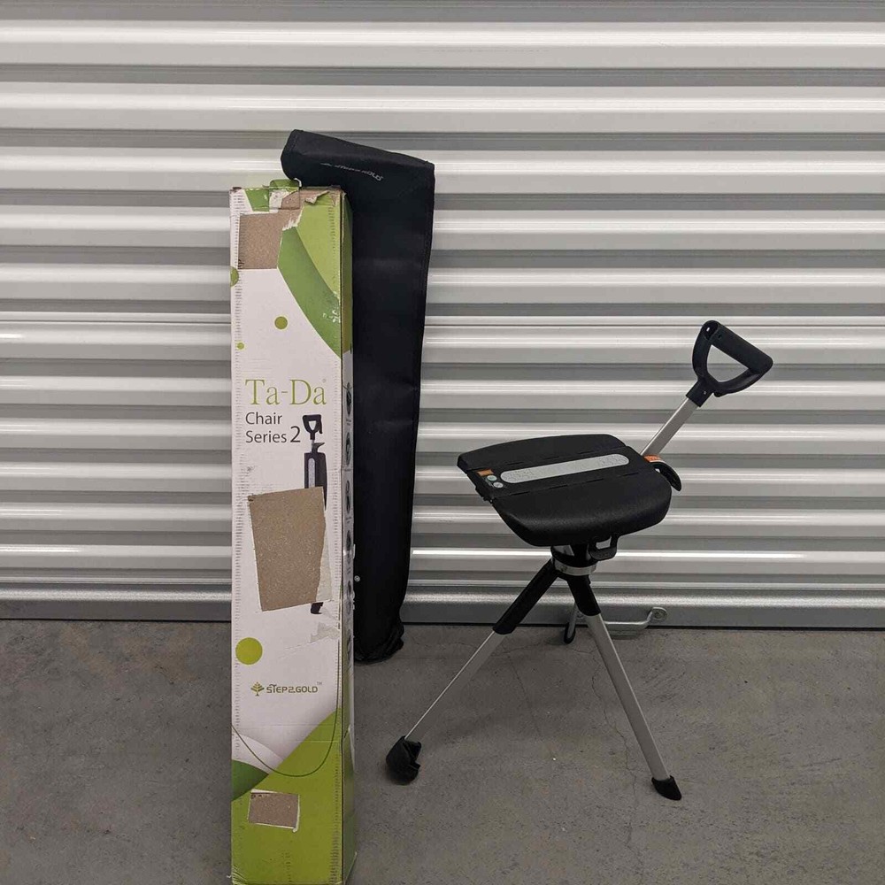 STEP2GOLD Ta-Da Chair Series 2, Portable Trekking Hiking Pole in Black, 32″