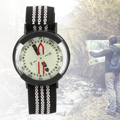 Outdoor Waterproof Compass Watch With Luminous Dial For Camping