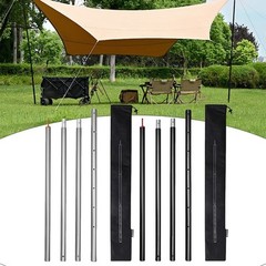 Compact 31MM Adjustable Aluminum Alloy Awning Pole Set for Travel Convenience