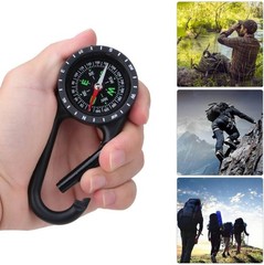 Carabiner Clip On Compass Hiking,Mini Compass,DC40T Zinc Alloy Portable Carab…