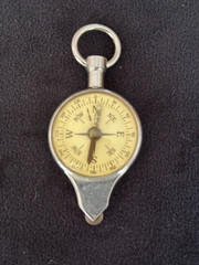 Vtg Selsi Opisometer Compass German Map CM to KM and Inch to Mile, Leather Case
