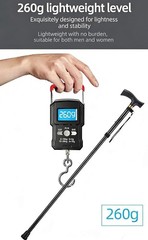 Folding Walking Cane,Walking Pole with 5-Level Adjustable Height,Walking Stick