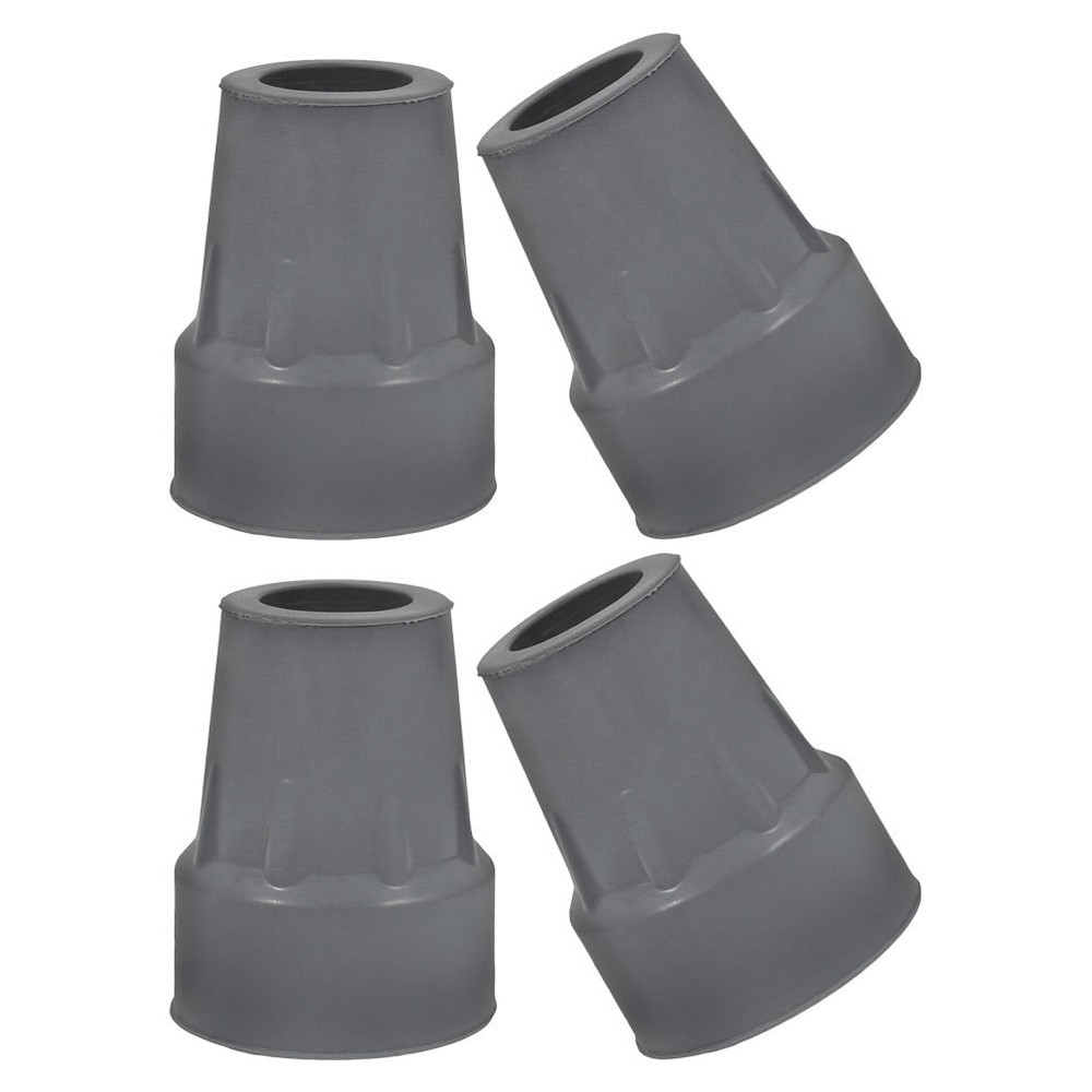 4 Pieces Trekking Pole Rubber Tips Replacement Crutch Pads For 22 mm Poles