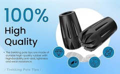 Durable Replacement Trekking Pole Tips, Universal Anti-Slip Walking Stick Tips