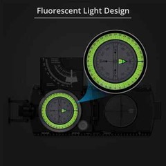 Multifunctional Waterproof Camping Compass with Luminous Display