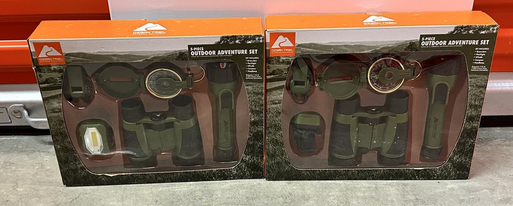 2X Ozark Trail 5 Piece Outdoor Adventure Set Binoculars Compass Flashlight More