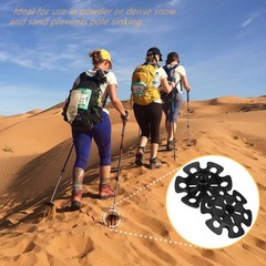 Rubber Trekking Pole Tips 4pcs Walking Hiking Stick Tips Snowflake Powder San…