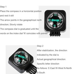 Adjustable Automotive Compass with Adhesive Tape – Universal Direction Finder fo