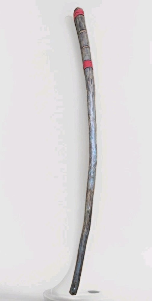 Handcrafted 54″ Solid Oak Hiking Staff with Petrified Wood Crown