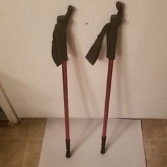 Sportline Total Fitness Performance Alluminum Walking Poles XC550 Red Adjustable