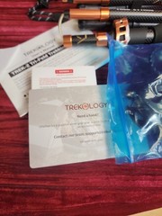 NOS TREKOLOGY Trek-Z Cork Grip Folding Lightweight Hiking Poles w BAG NEW