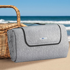 Relaxdays XXL Picnic Blanket, 200×300 cm, Insulated, Waterproof, Herringbone…