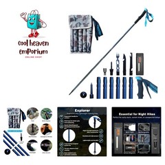 Lightweight Adjustable Trekking Pole with Accessories & Excellent Foam Grip