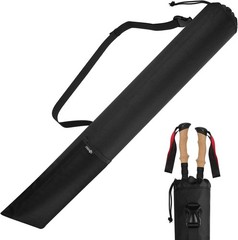 Lightweight Trekking Pole Storage Bag with Drawstring Closure – Black, 27.5 Inch