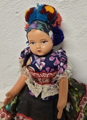 Play doll doll Hungarian costume doll 29 cm Vintage