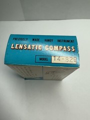 Vintage Luminescent Lensatic Compass Model 14-829 WITH ORGINAL BOX Clean!