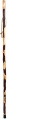 Handcrafted 55 Inch Nature Wood Hiking Stick with Comfortable Hand Strap