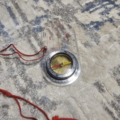 Taylor 2918 Orienteering Map Compass with Lanyard Made in Japan Vintage