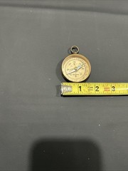 Brass Compass, Possibly Boy Scout, 1 3/4″ With Attachment For Chain, No Cover