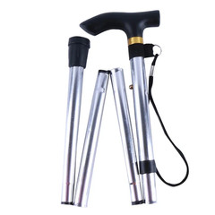 Telescopic Walking Stick Outdoor Hiking Trekking Poles Aluminum Alloy Metal Fold