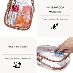 Clear Bag for Stadium Events Women’s Clear Purses for Women Stadium 2-brown